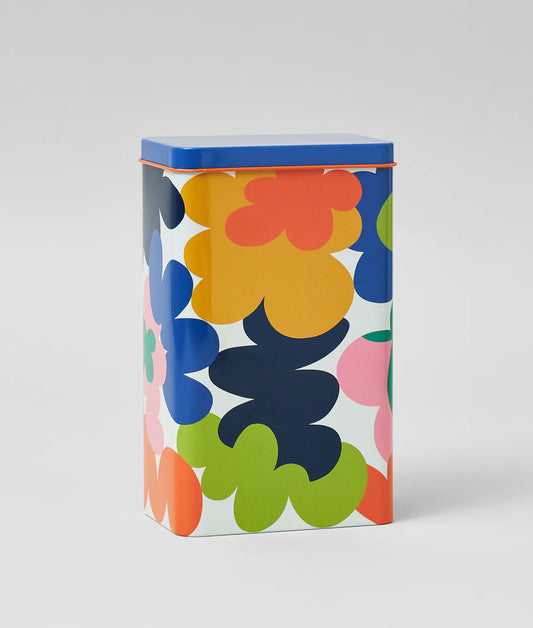 'Abstract Flowers' Coffee Storage Tin