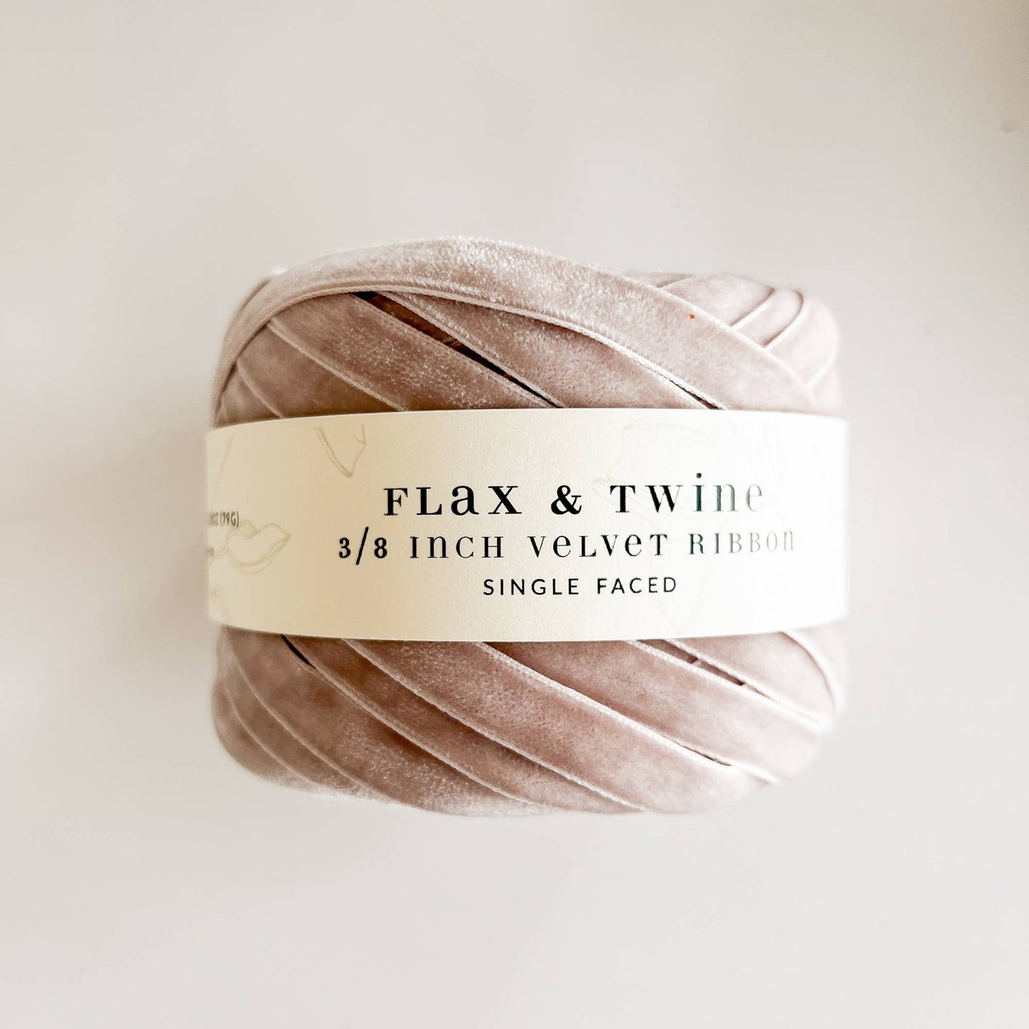 Flax & Twine 3/8" Velvet Ribbon (9ft / 2.74m)