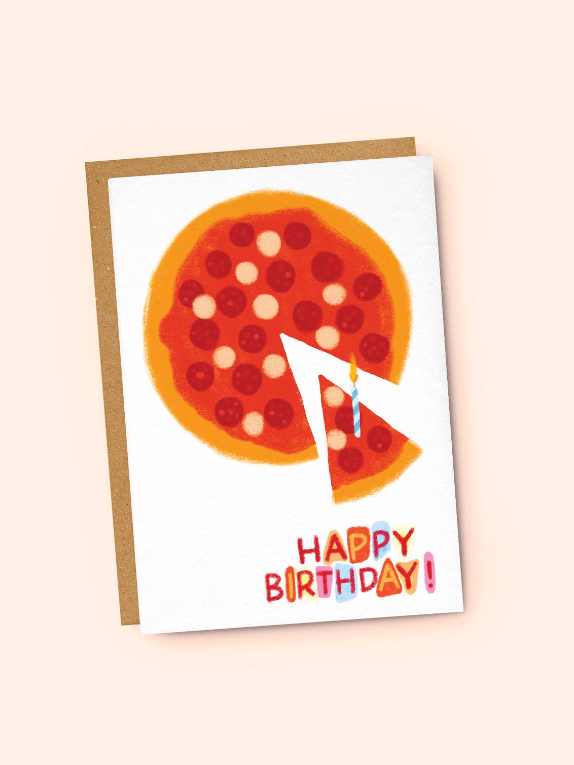 Pizza Happy Birthday Card