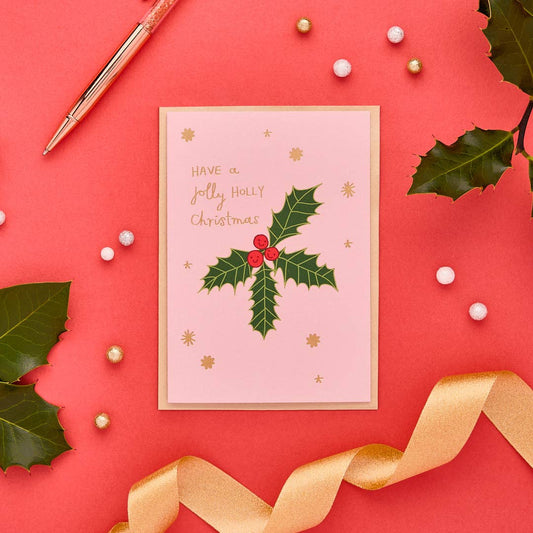 Jolly Holly Christmas Card