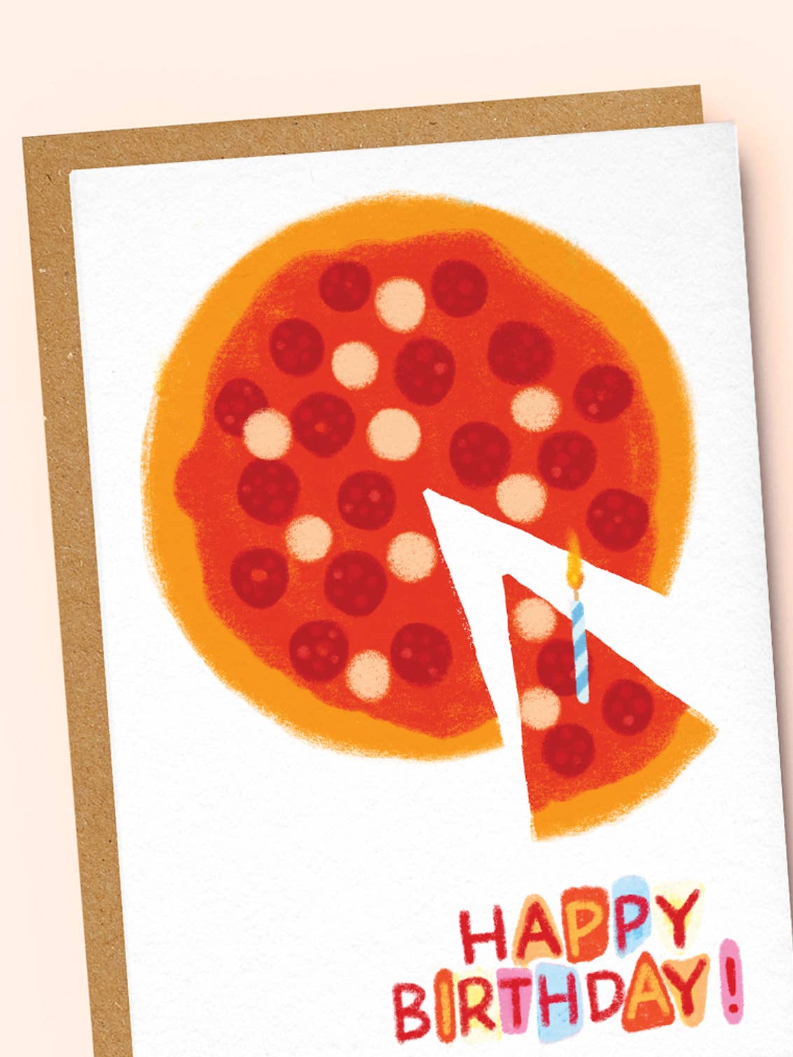 Pizza Happy Birthday Card