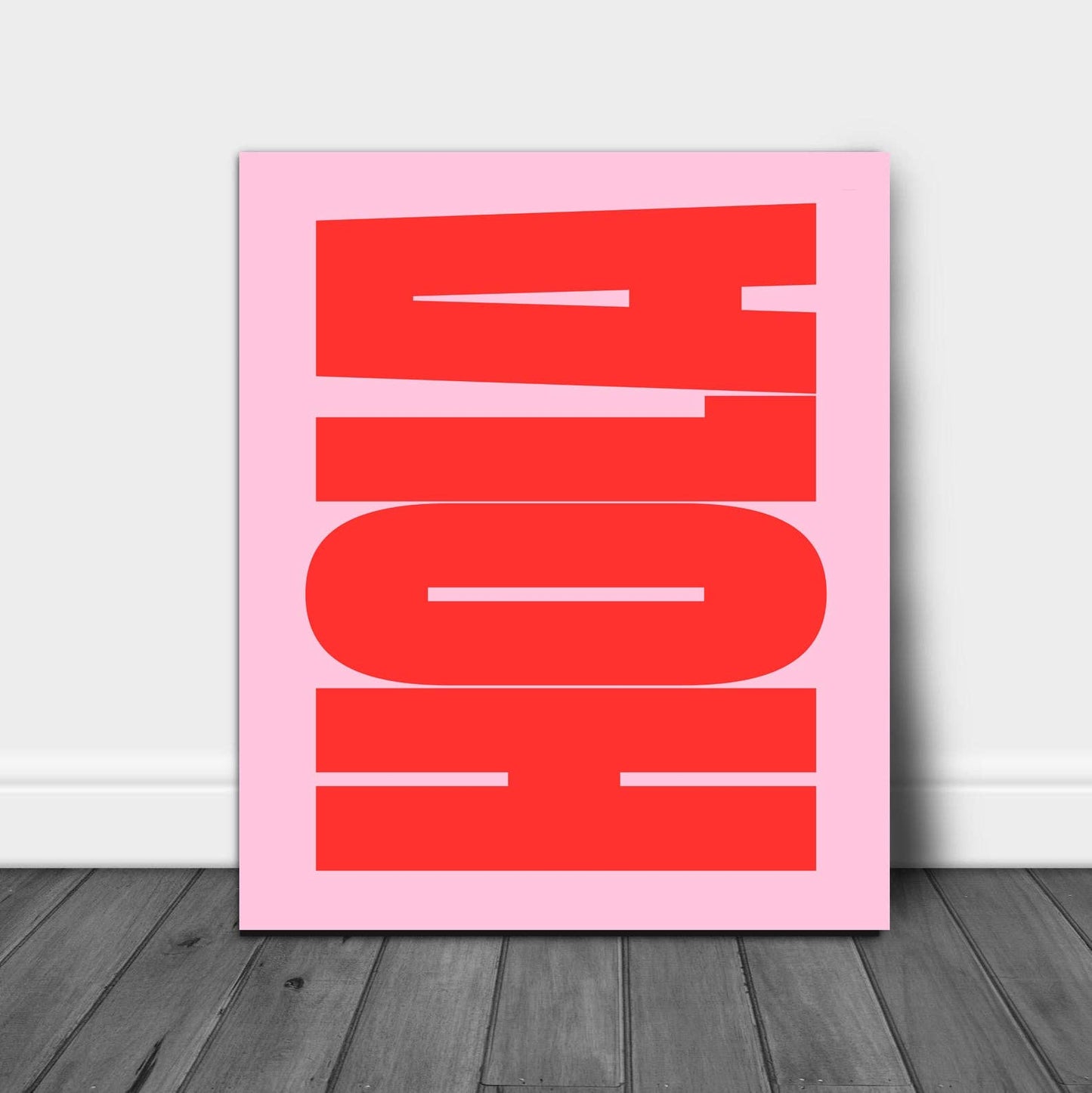 'Hola' Typography A3 Art Print