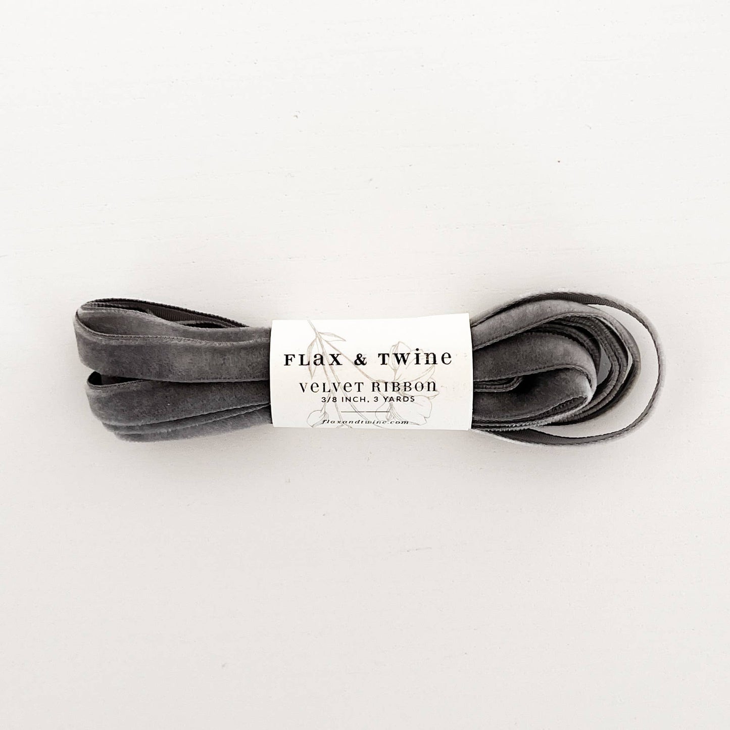 Flax & Twine 3/8" Velvet Ribbon (9ft / 2.74m)