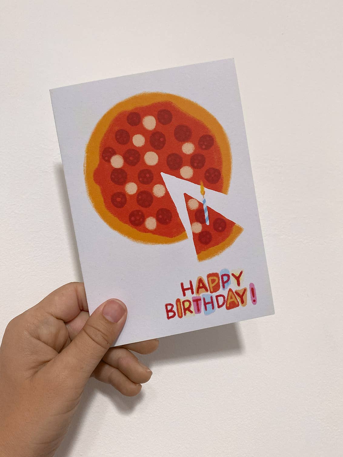 Pizza Happy Birthday Card