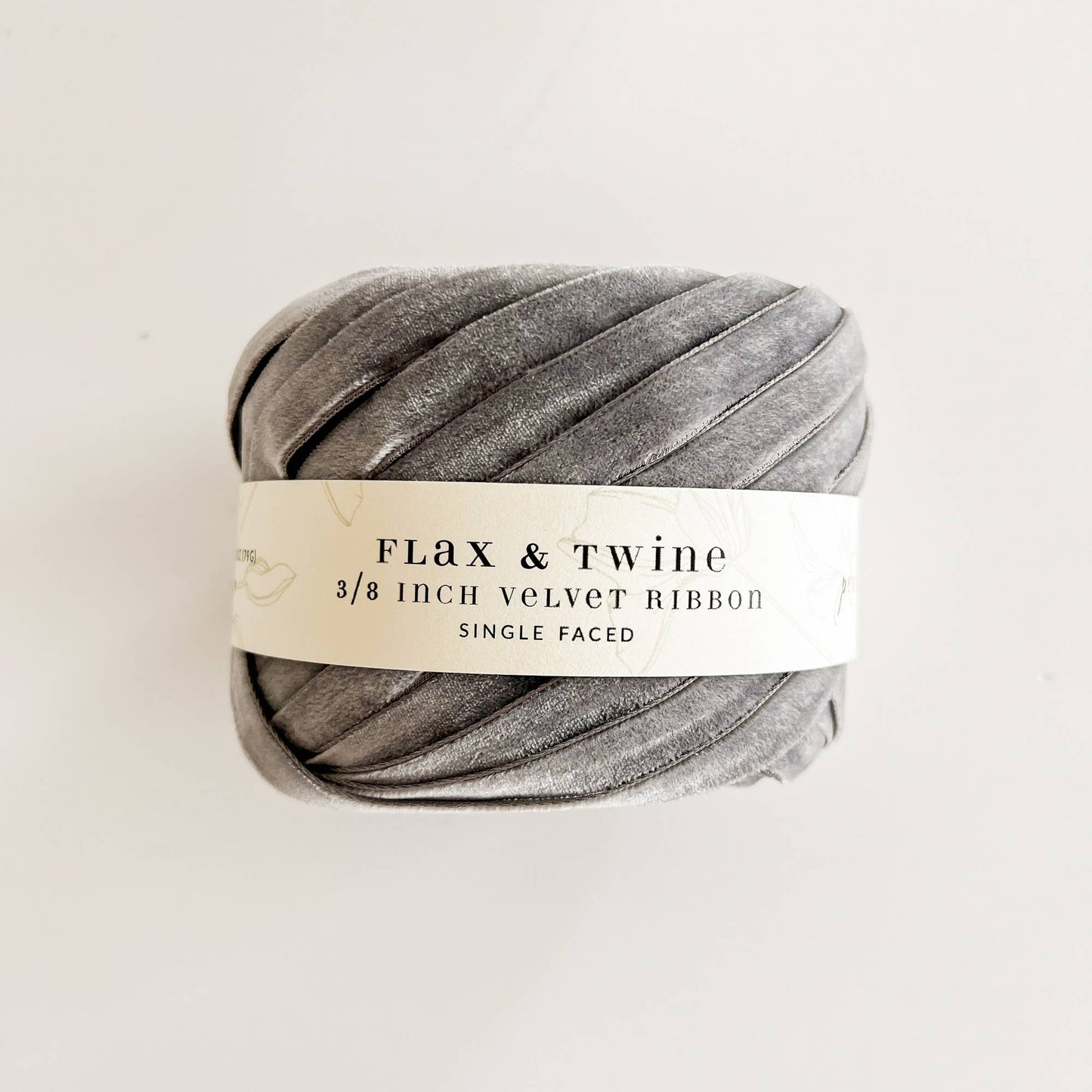 Flax & Twine 3/8" Velvet Ribbon (9ft / 2.74m)