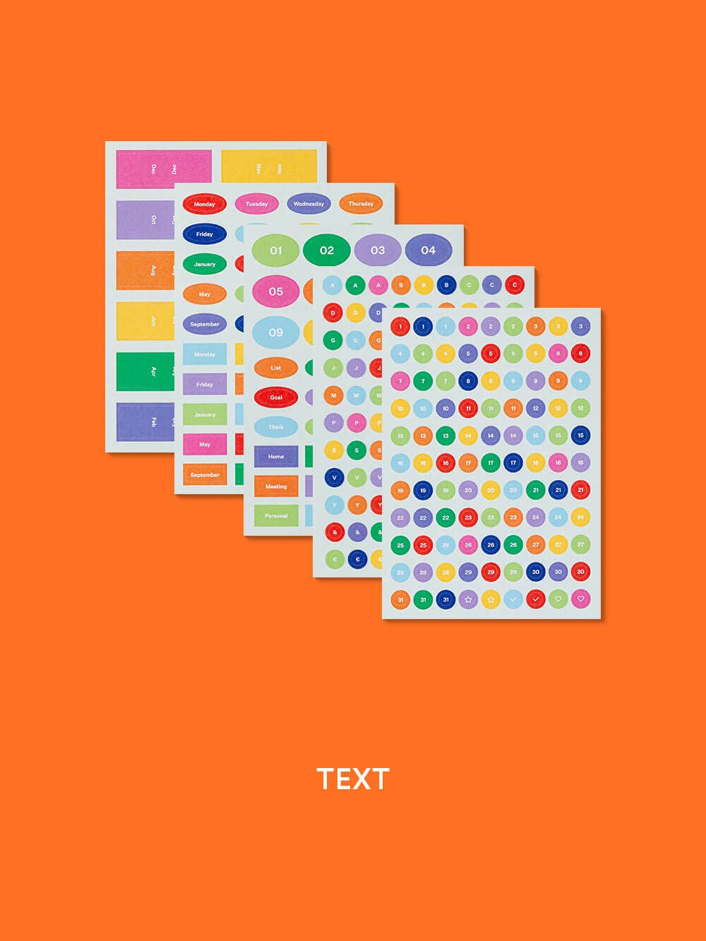 Sticker Set Circles & Text