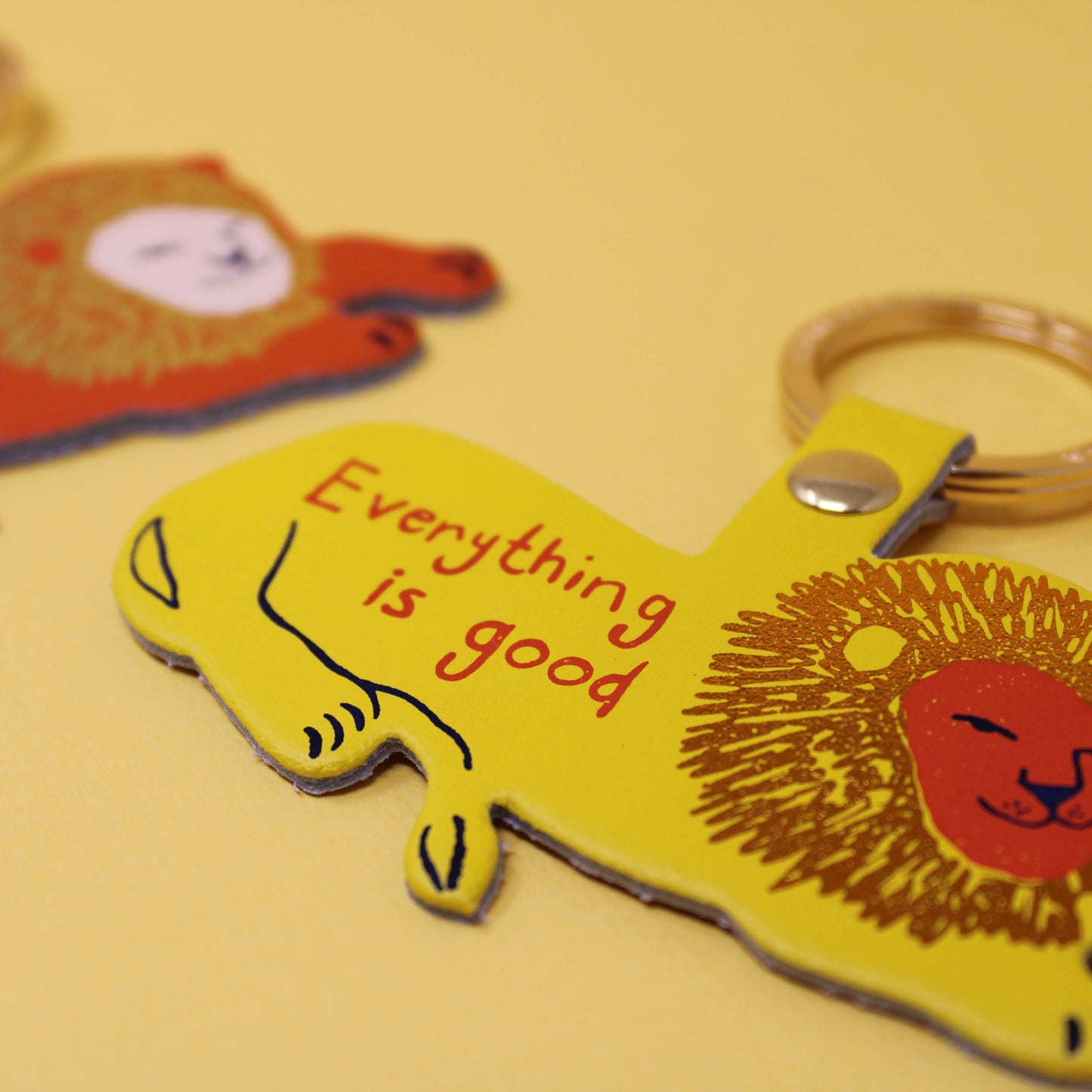 Everything is Good Lion Key Fob