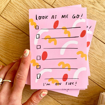 Desk Jotter | Look At Me Go! (I'm On Fire)