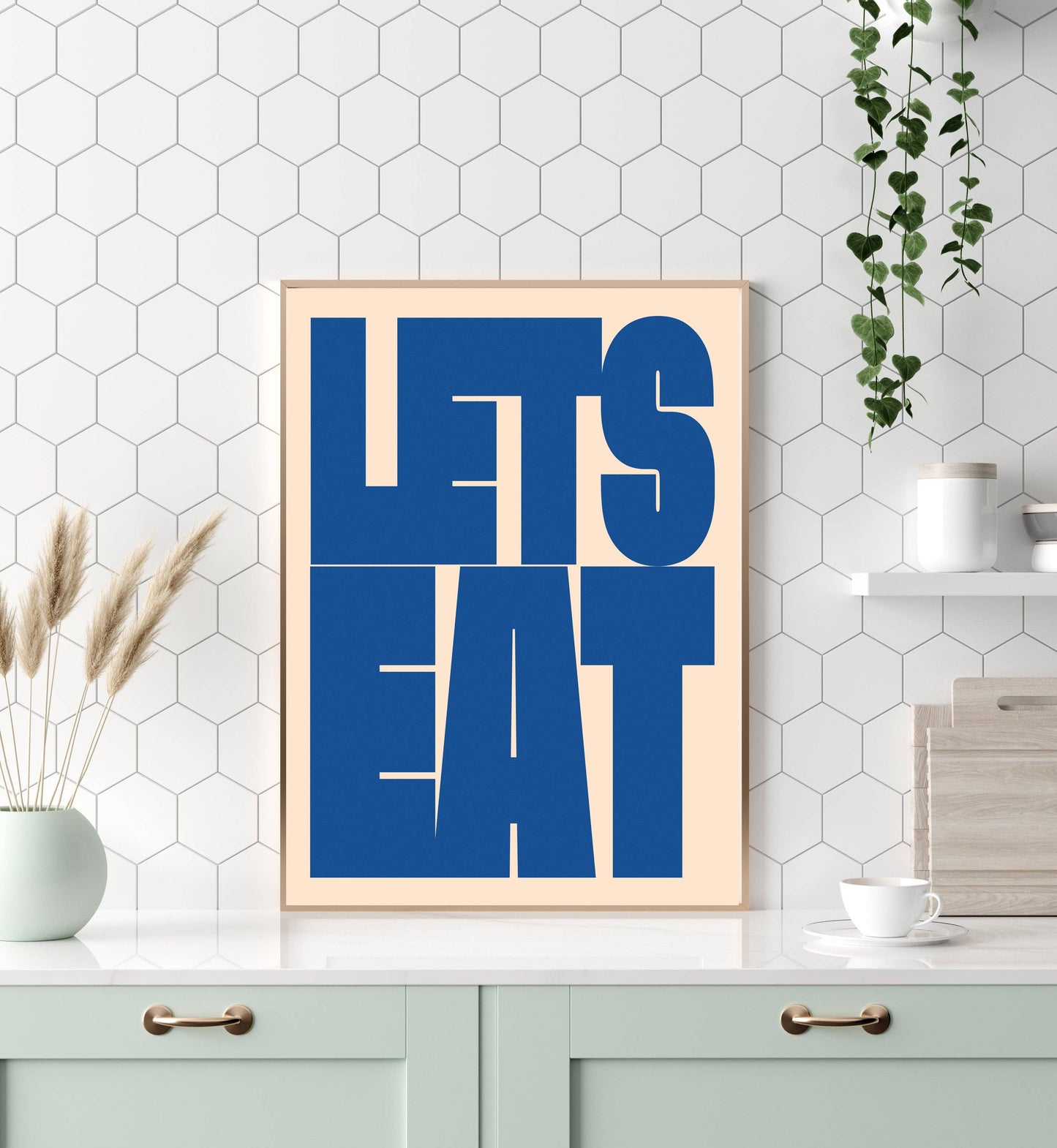 Lets Eat Kitchen A2 Art Print