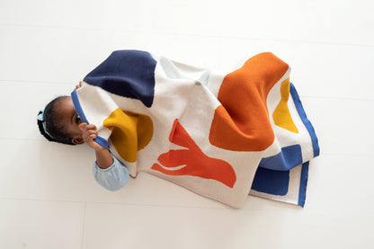 Cotton Knit Baby Blanket: Shapes Multi