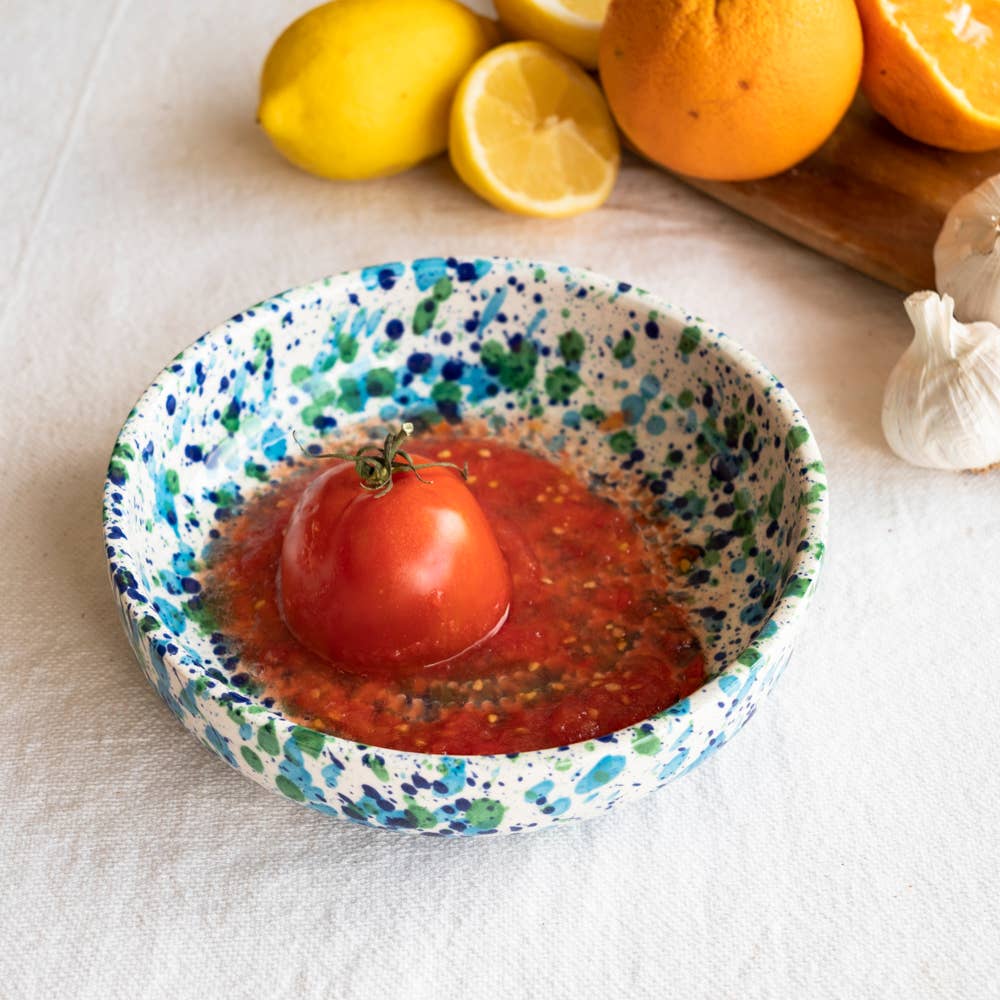 Ceramic Grater Plate & Spoon | Coral Design Large