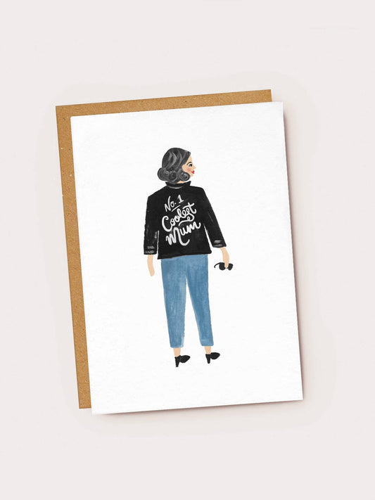 No.1 Coolest Mum Illustrated Card