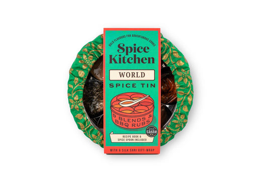 World Spice Tin Blends & Rubs and Silk Sari Wrap