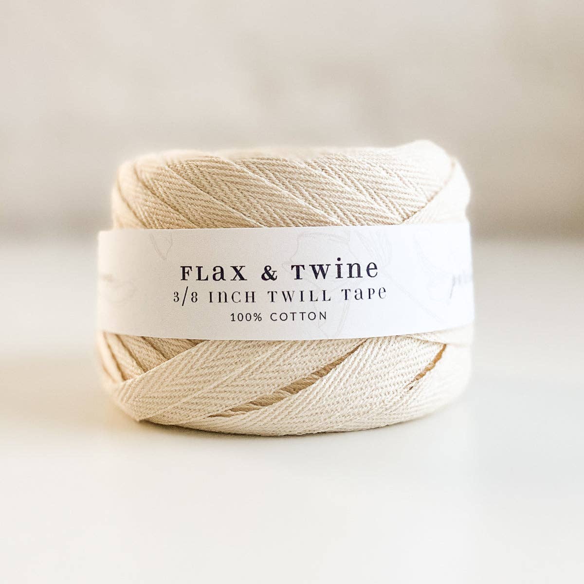 Flax & Twine Cotton Twill Tape (3/8") (150ft / 45m)