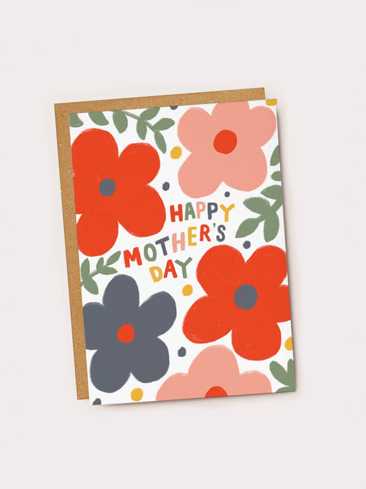 Happy Mother's Day - Bold Red Flowers