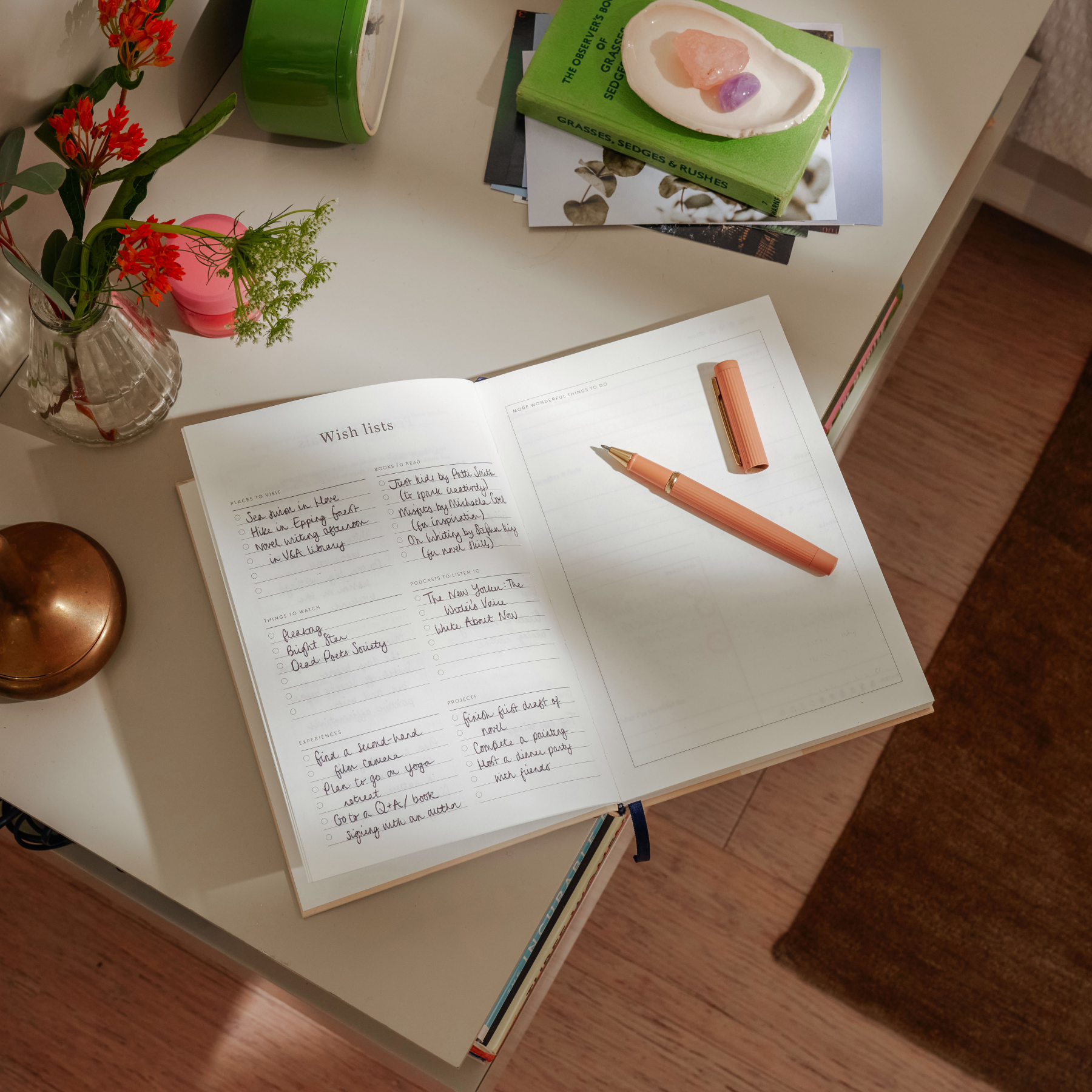 Tulip Vase Wellness Journal for self-care by Papier UK