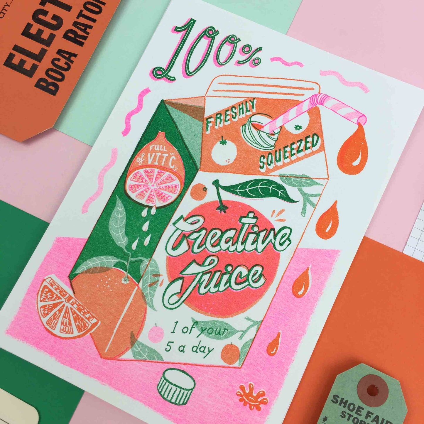 Creative Juice Risograph Print