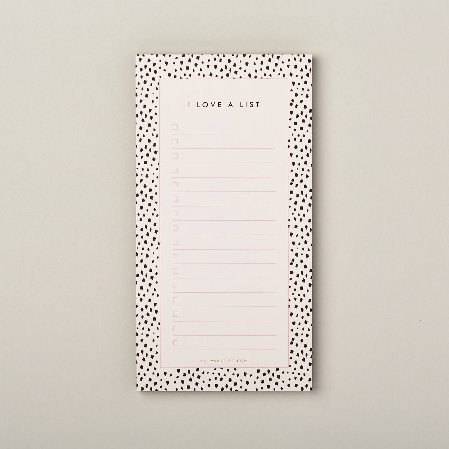 To Do List Notepad Jotter Mini Dalmatian Print