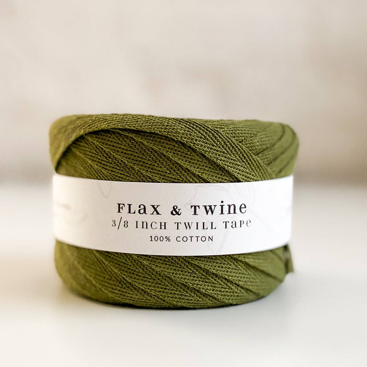 Flax & Twine Cotton Twill Tape (3/8") (150ft / 45m)