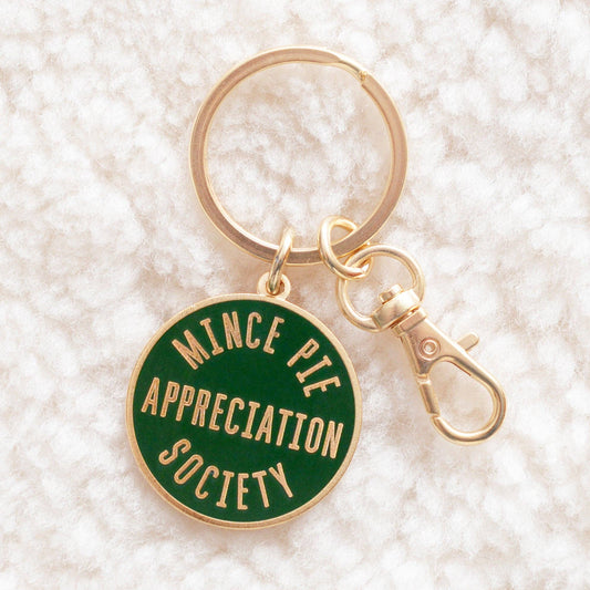 Mince Pie Appreciation Society - Enamel Keyring