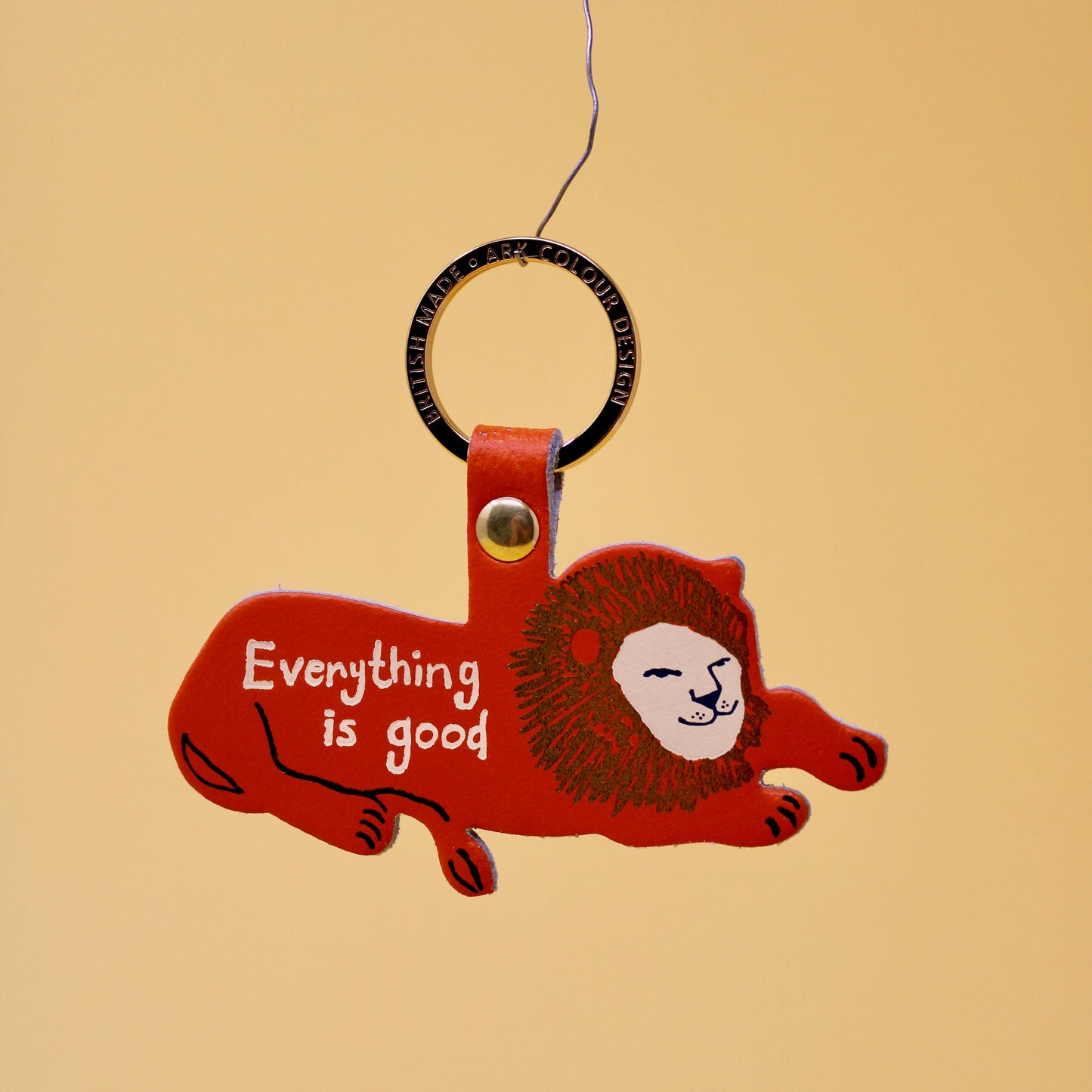 Everything is Good Lion Key Fob