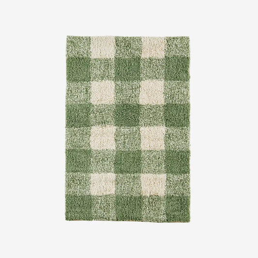 Check Tufted Bath Mat 90x60 cm