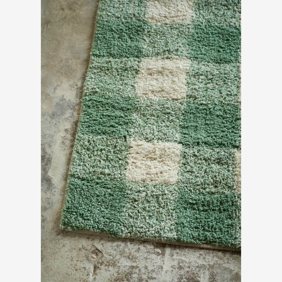 Check Tufted Bath Mat 90x60 cm