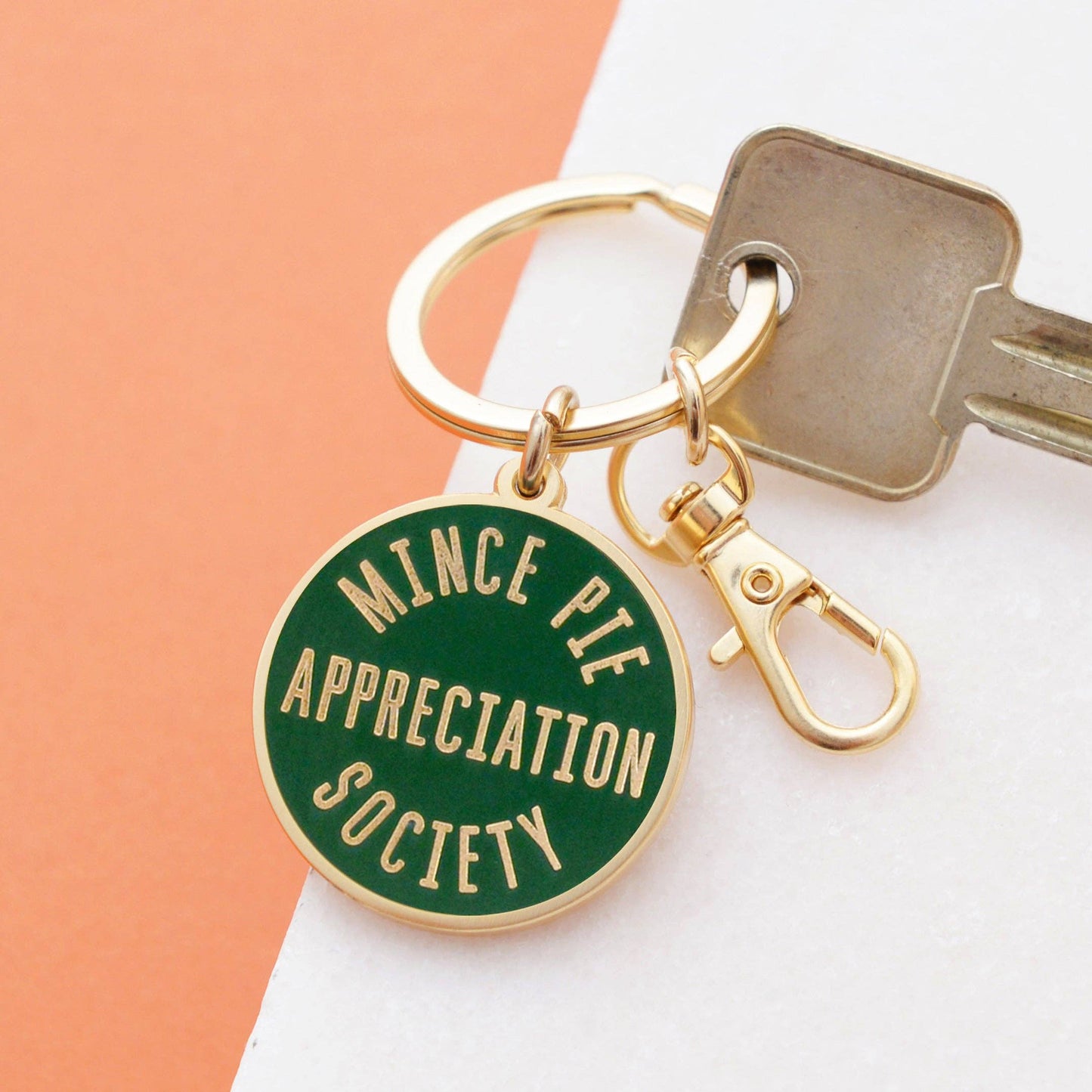 Mince Pie Appreciation Society - Enamel Keyring