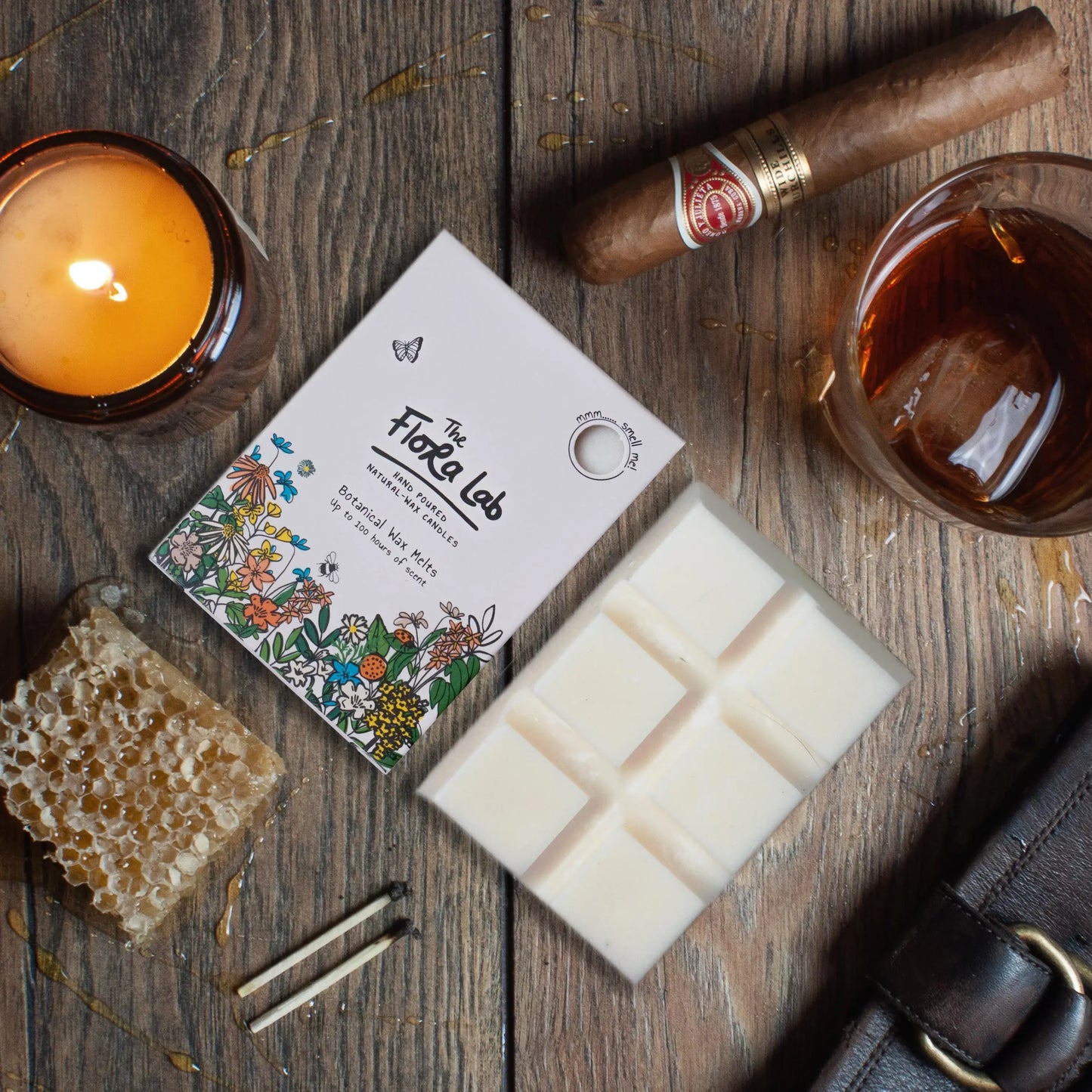 Sweet Smokin' Bourbon Wax Melt Bar | Tobacco, Honey leaf