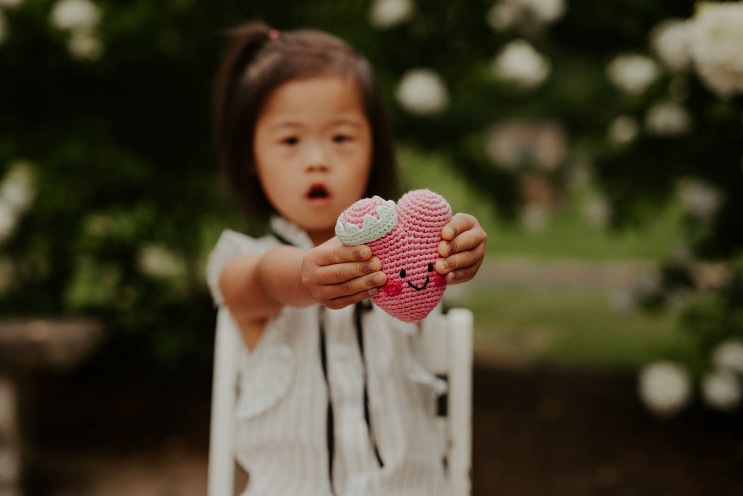 Baby Toy Friendly Heart Rattle | Pink