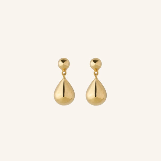 Driplet Earrings | Gold Plated Recycled Silver