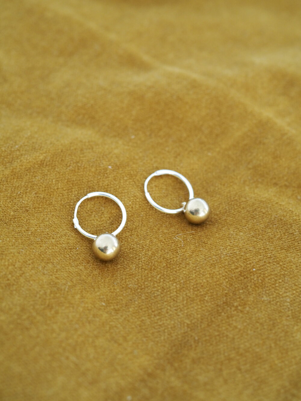 'Emily' Brass and Silver Earrings