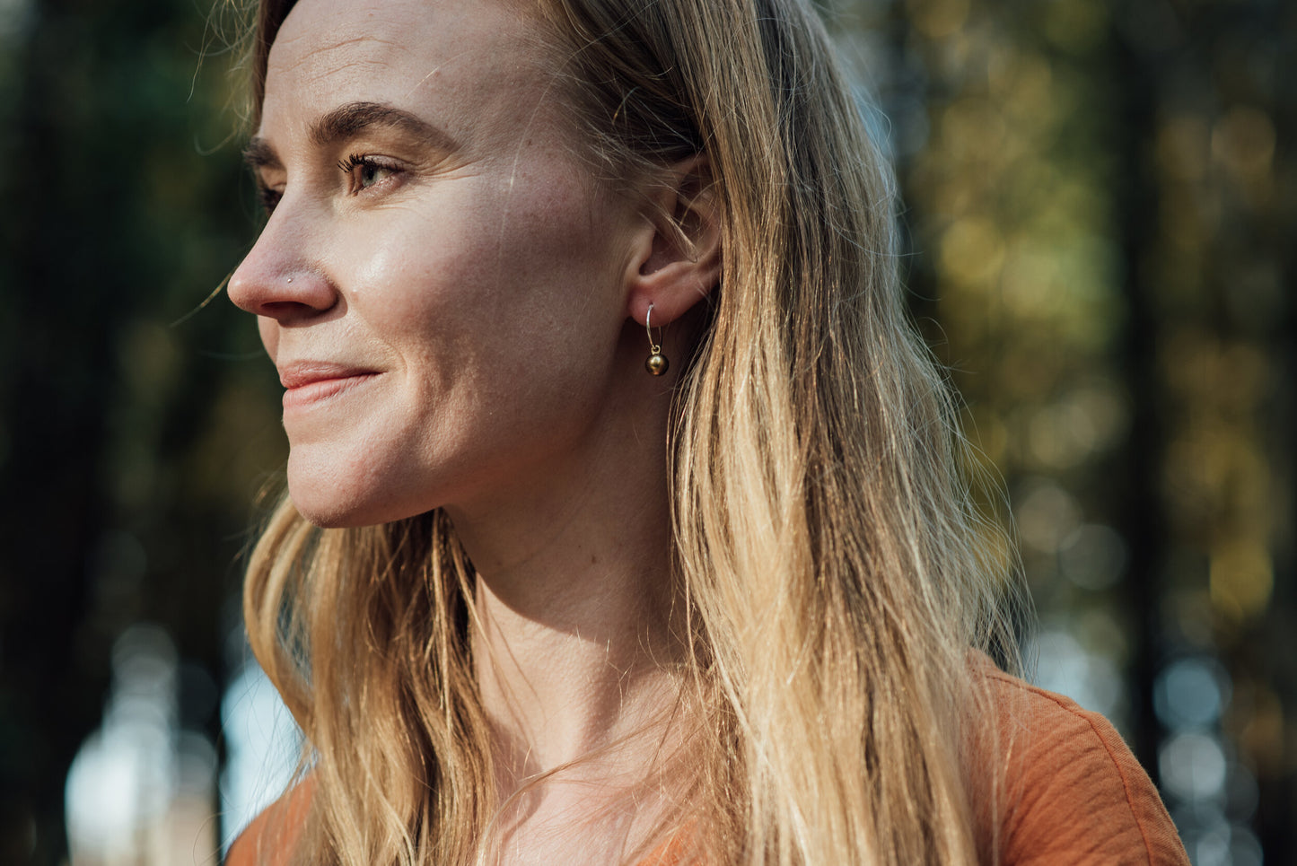 'Emily' Brass and Silver Earrings