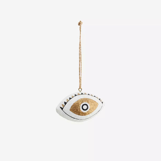 Hand Painted Paper Pulp Eye Christmas Decoration