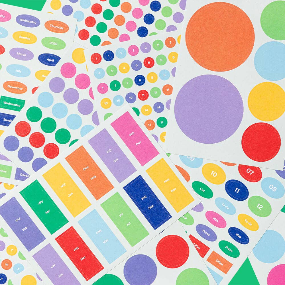 Sticker Set Circles & Text