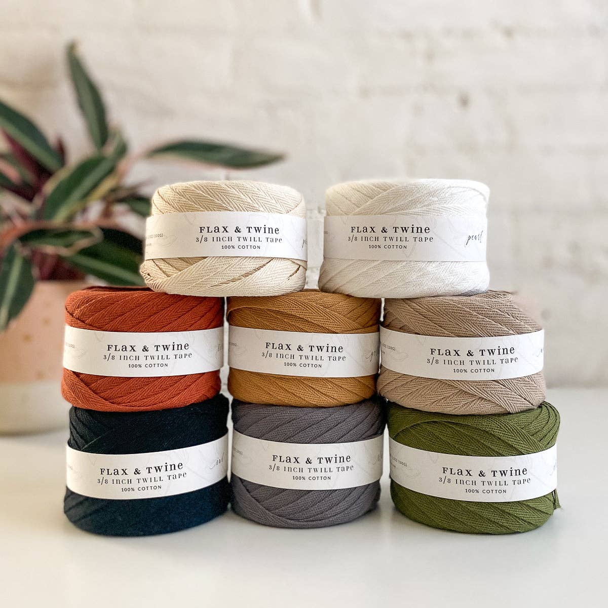 Flax & Twine Cotton Twill Tape (3/8") (150ft / 45m)