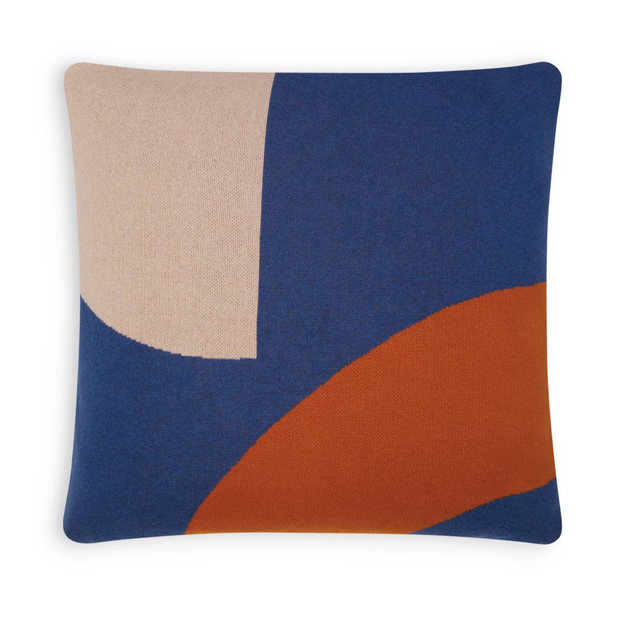 Cotton Knit Throw Pillow - Ilo Blue