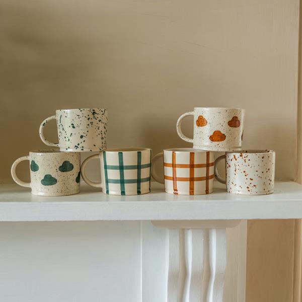 Gingham Check Mug | Ginger