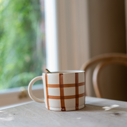 Gingham Check Mug | Ginger