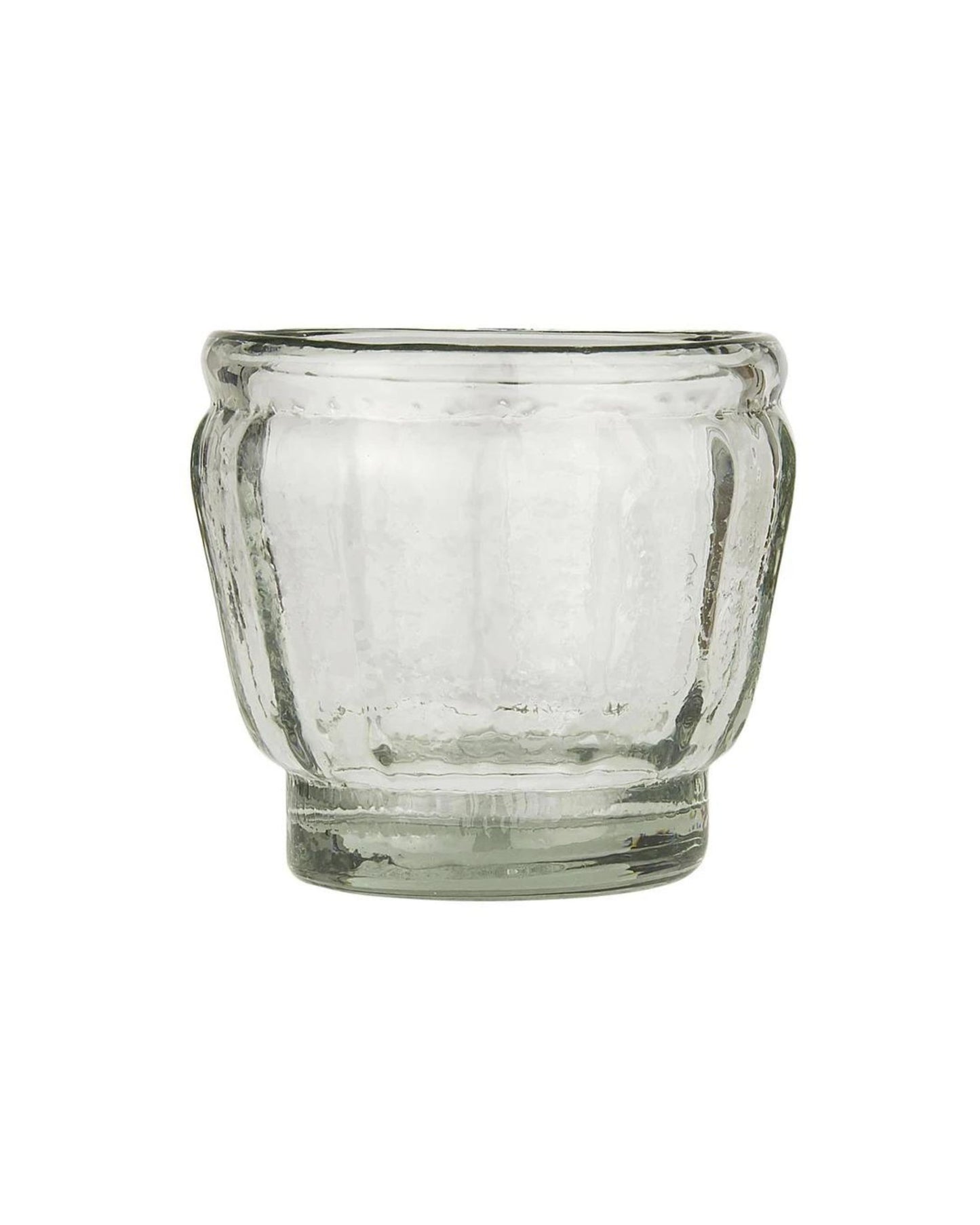 Glass Vase with Grooves