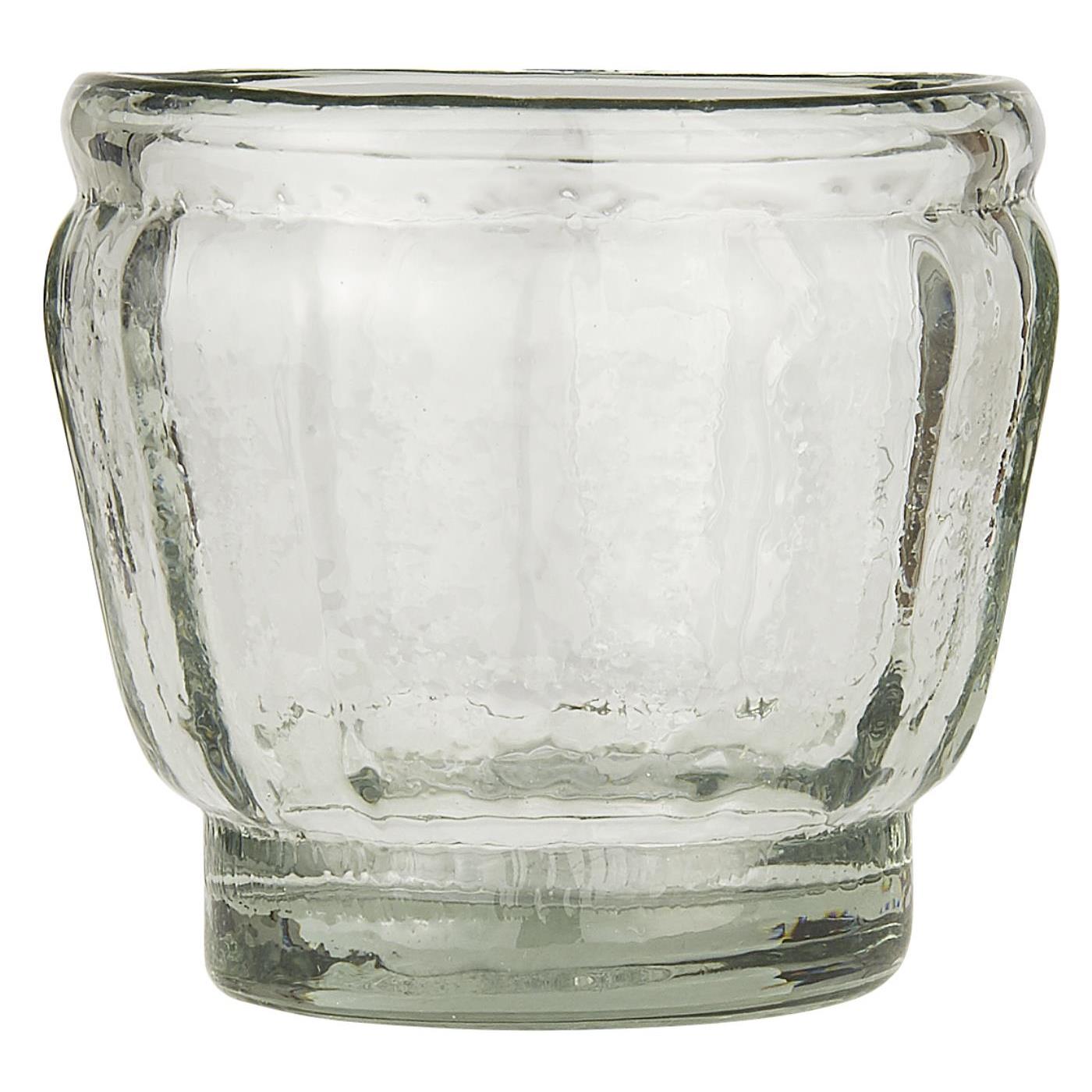 Glass Vase with Grooves