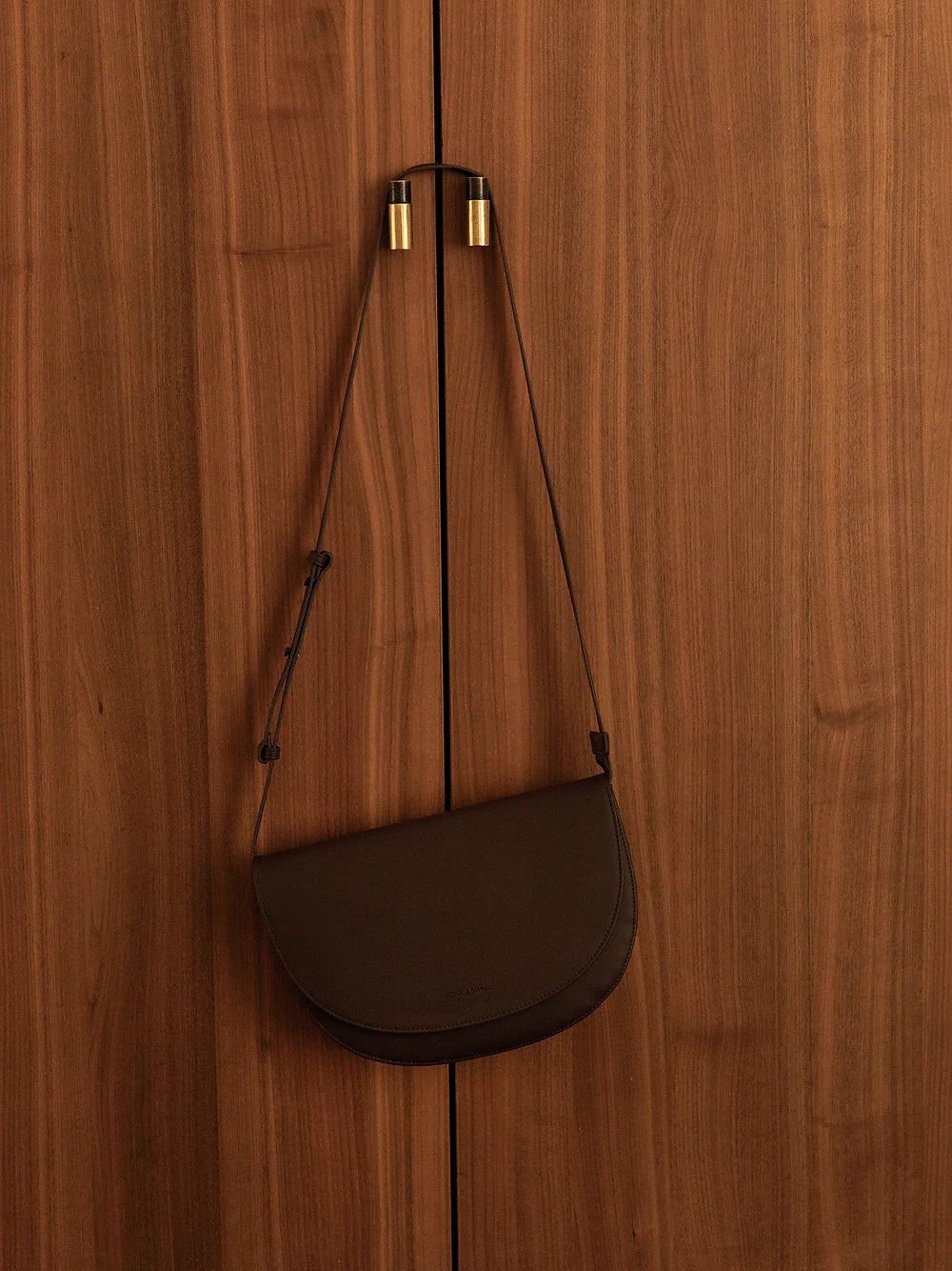 Soma Half Moon Bag in Dark Wood