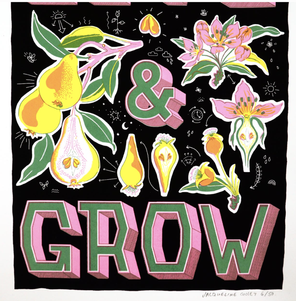 Live and Grow Screen Print