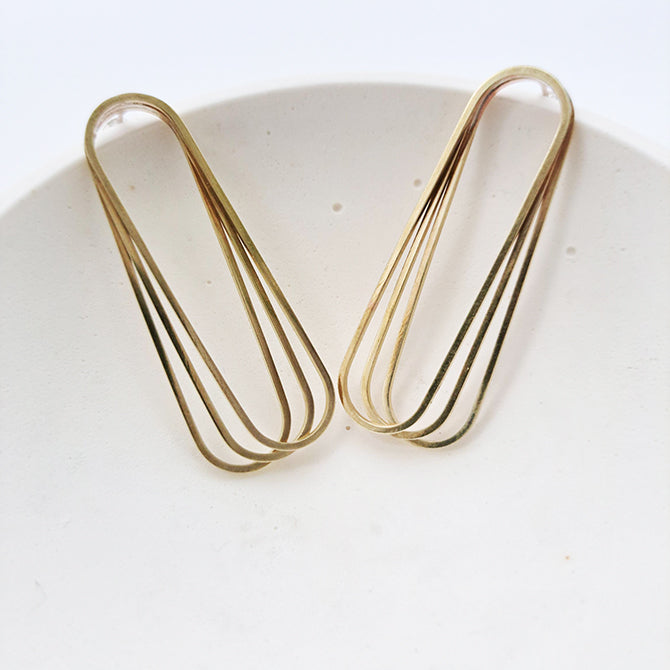 Liviana Triple Oval Studs