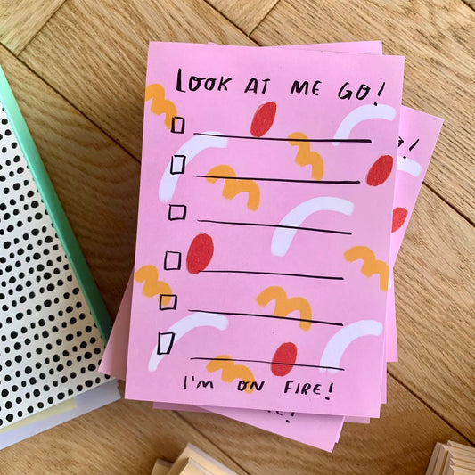 Desk Jotter | Look At Me Go! (I'm On Fire)