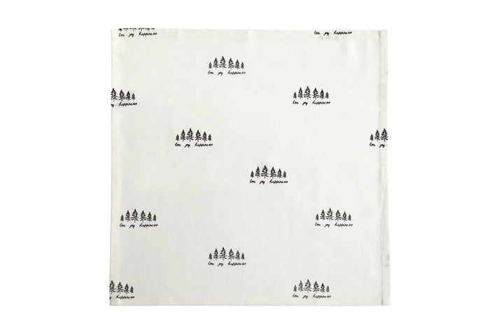 Love Joy & Happiness Napkin Black (set of 4)