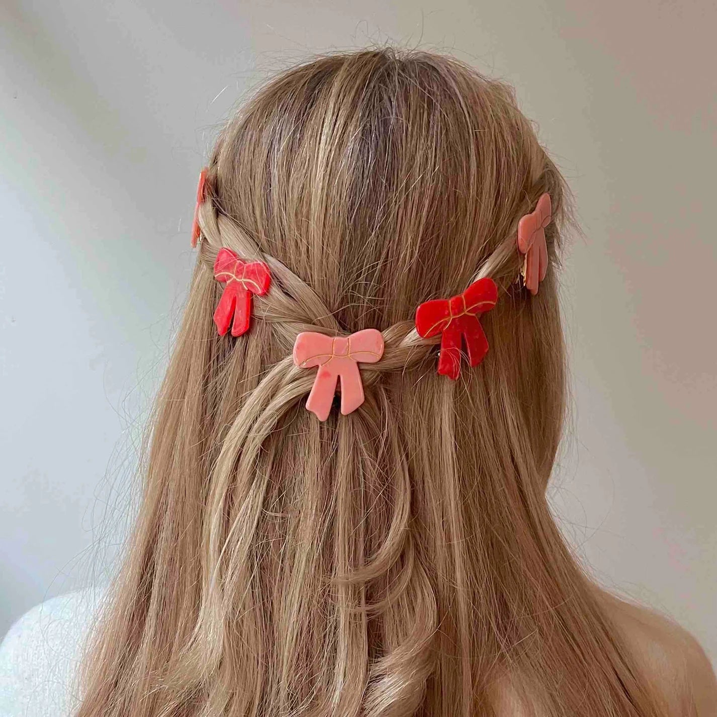 Pink Bow Hair Clip