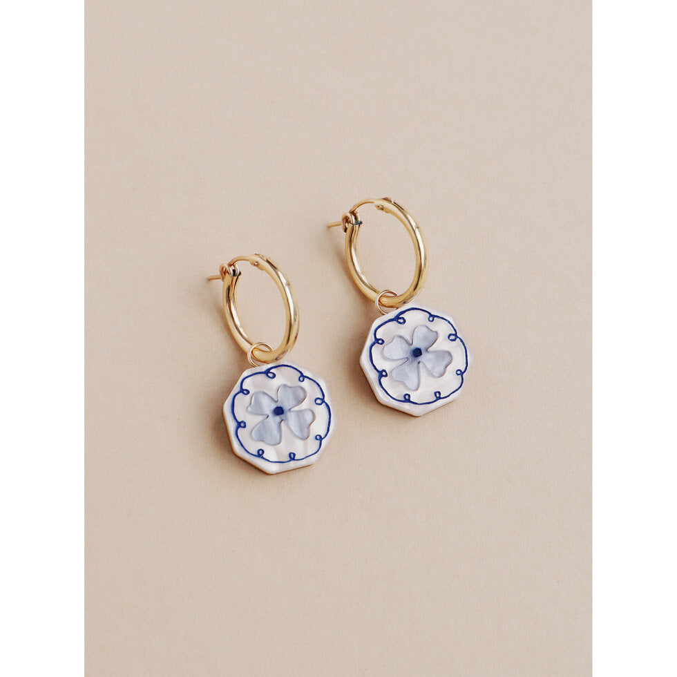 Poppy Charm Hoops