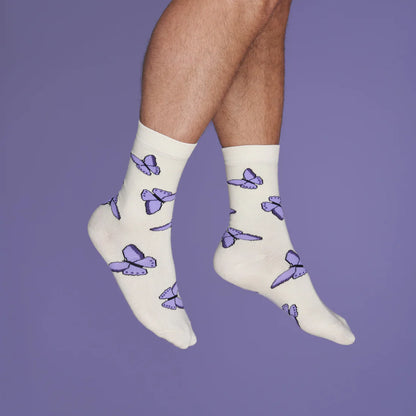 Purple Butterfly Socks