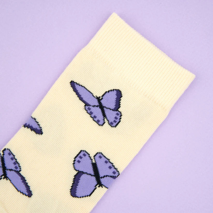 Purple Butterfly Socks